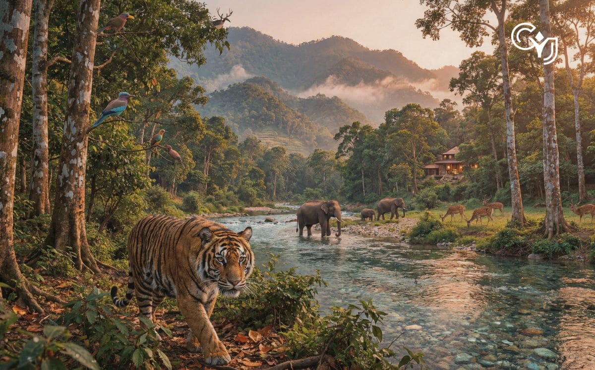 Panoramic view of Jim Corbett