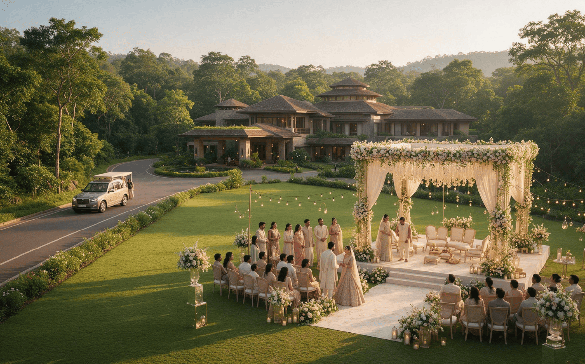 Jim Corbett Destination Wedding resort view